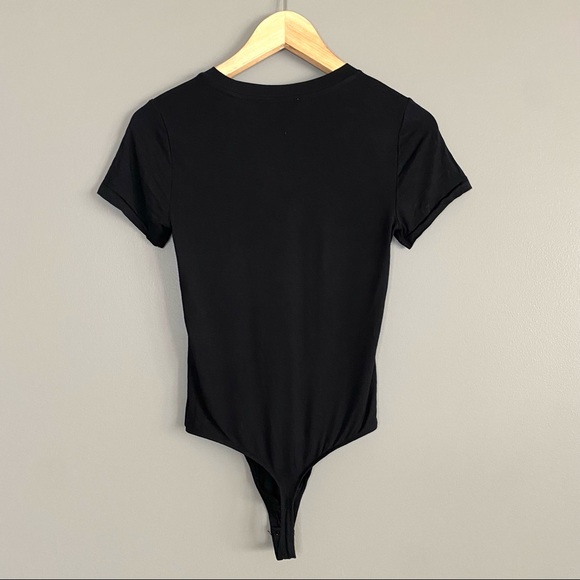 Wilfred Free Black Short Sleeve Viscose Thong Bodysuit Womens Size Small - Picture 4 of 7